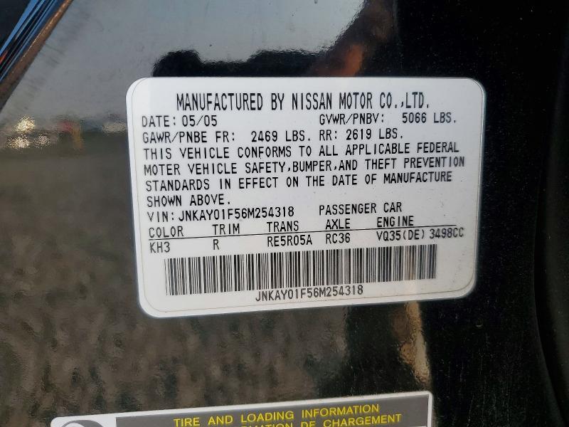 Aukcja sprzedaży 2006 Infiniti M35, vin: JNKAY01F56M254318, numer aukcji: 62874616