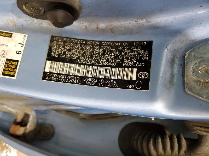 Aukcja sprzedaży 2014 Toyota Prius Plug-in Hybrid, vin: JTDKN3DP6E3049440, numer aukcji: 59257636