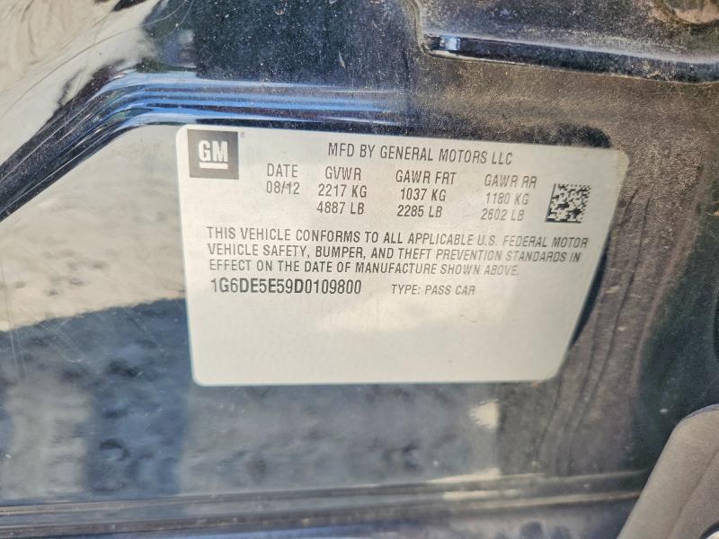 59788386 :رقم المزاد ، 1G6DE5E59D0109800 vin ، 2013 Cadillac Cts مزاد بيع
