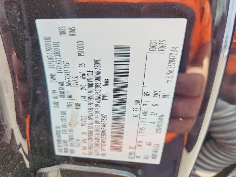 Продаж на аукціоні авто 2019 Ford F150, vin: 1FTEW1E50KFA67597, номер лоту: 63511366
