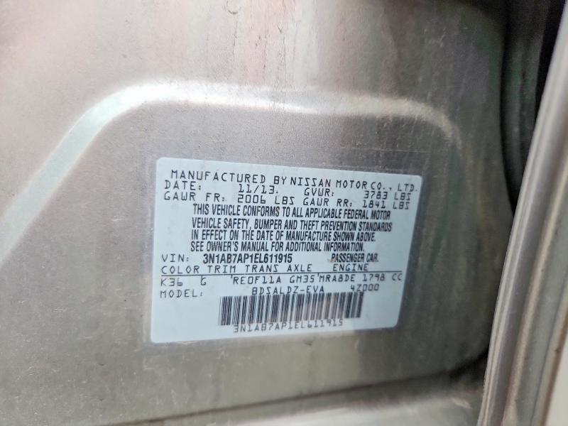 Продажа на аукционе авто 2014 Nissan Sentra, vin: 3N1AB7AP1EL611915, номер лота: 62806376