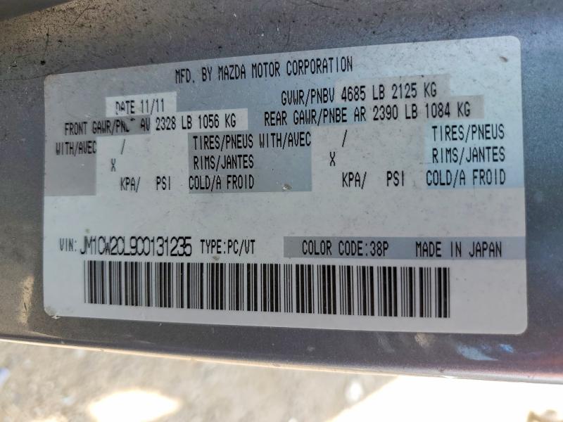 2012 Mazda 5 მანქანა იყიდება აუქციონზე, vin: JM1CW2CL9C0131235, აუქციონის ნომერი: 63352846