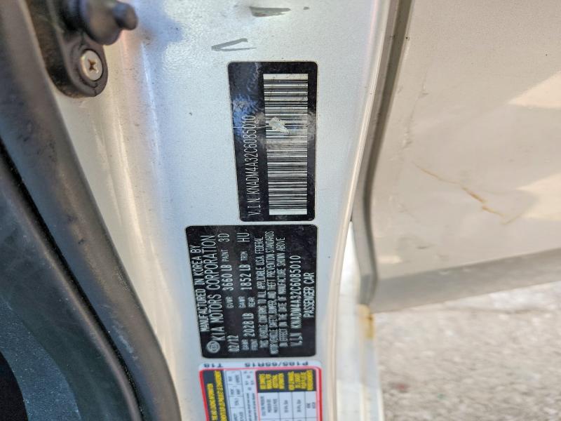 62273006 :رقم المزاد ، KNADM4A32C6085010 vin ، 2012 Kia Rio مزاد بيع