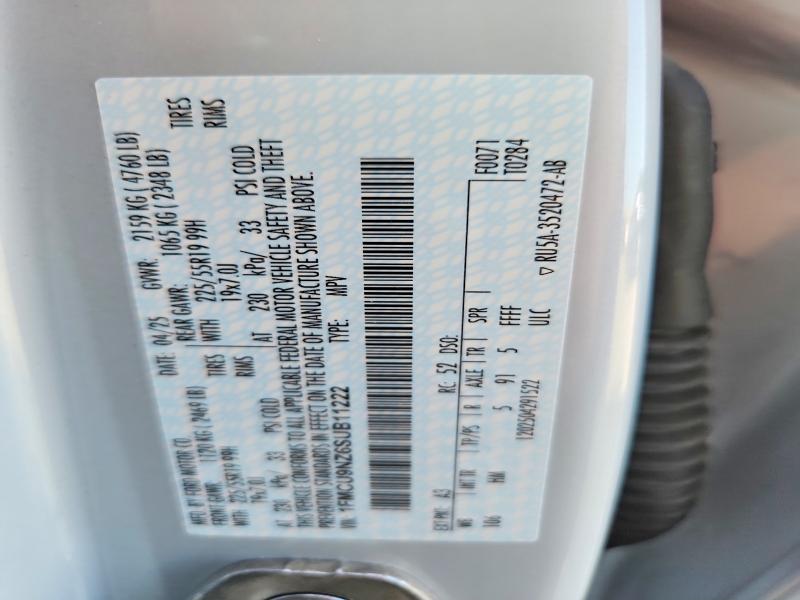 Aukcja sprzedaży 2025 Ford Escape, vin: 1FMCU9NZ6SUB11222, numer aukcji: 63129166