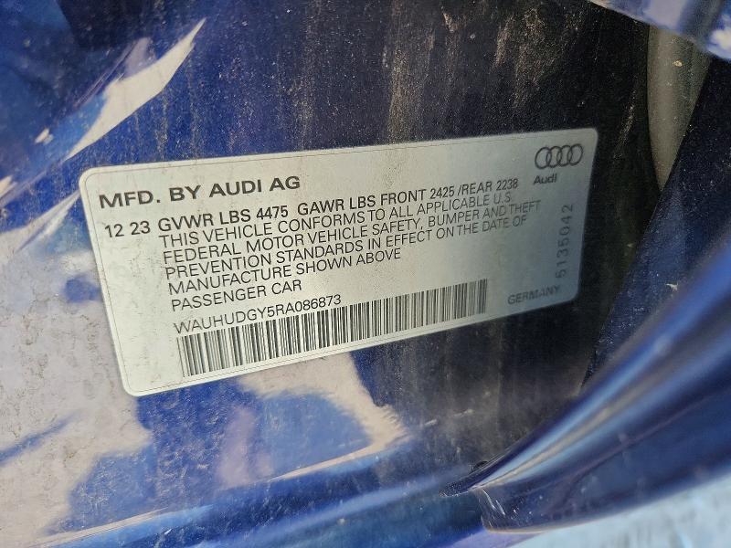 Продаж на аукціоні авто 2024 Audi A3, vin: WAUHUDGY5RA086873, номер лоту: 61303326