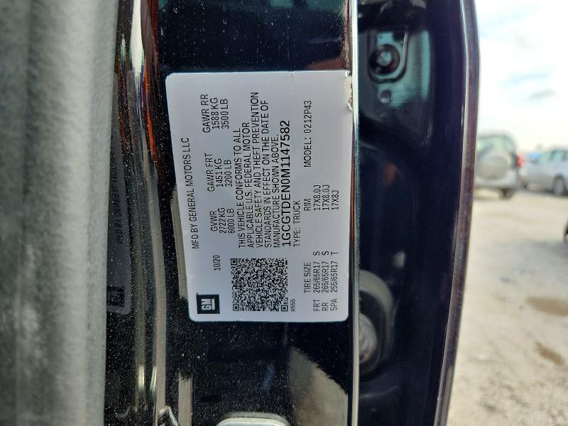 Auction sale of the 2021 Chevrolet Colorado, vin: 1GCGTDEN0M1147582, lot number: 59806076