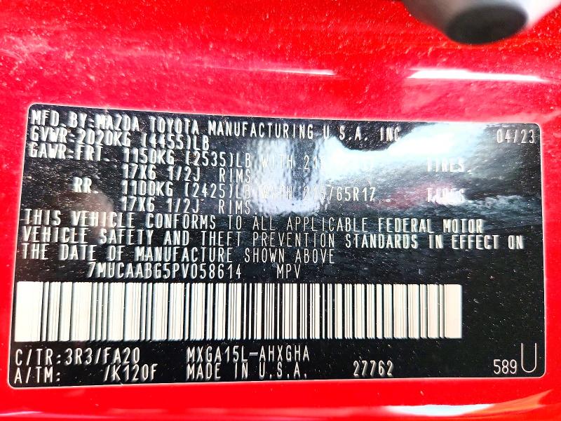 Aukcja sprzedaży 2023 Toyota Corolla Cross, vin: 7MUCAABG5PV058614, numer aukcji: 59729366