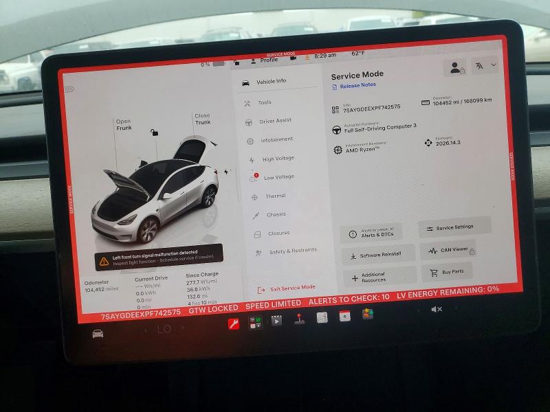 Продажа на аукционе авто 2023 Tesla Model  Y, vin: 7SAYGDEEXPF742575, номер лота: 59105136