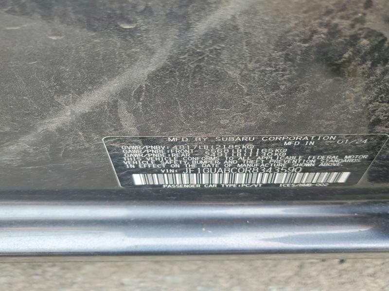 62337676 :رقم المزاد ، JF1GUABC0R8343590 vin ، 2024 Subaru Impreza مزاد بيع