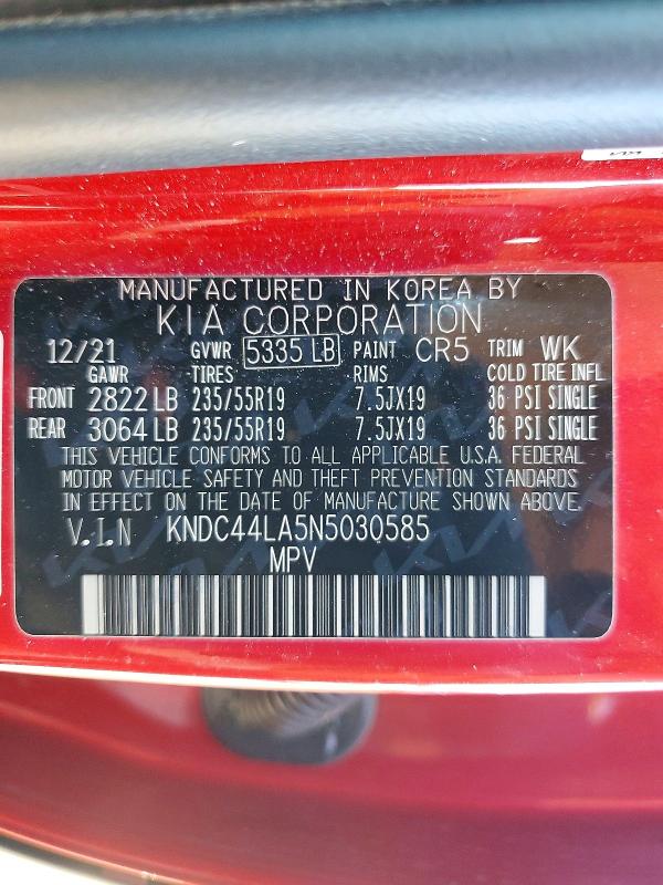 Aukcja sprzedaży 2022 Kia Ev6, vin: KNDC44LA5N5030585, numer aukcji: 60246906