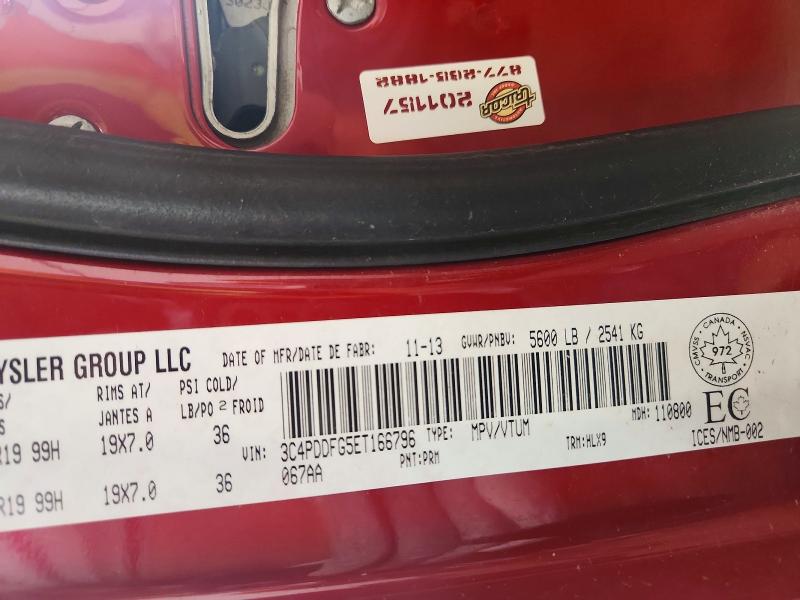 61940856 :رقم المزاد ، 3C4PDDFG5ET166796 vin ، 2014 Dodge Journey مزاد بيع