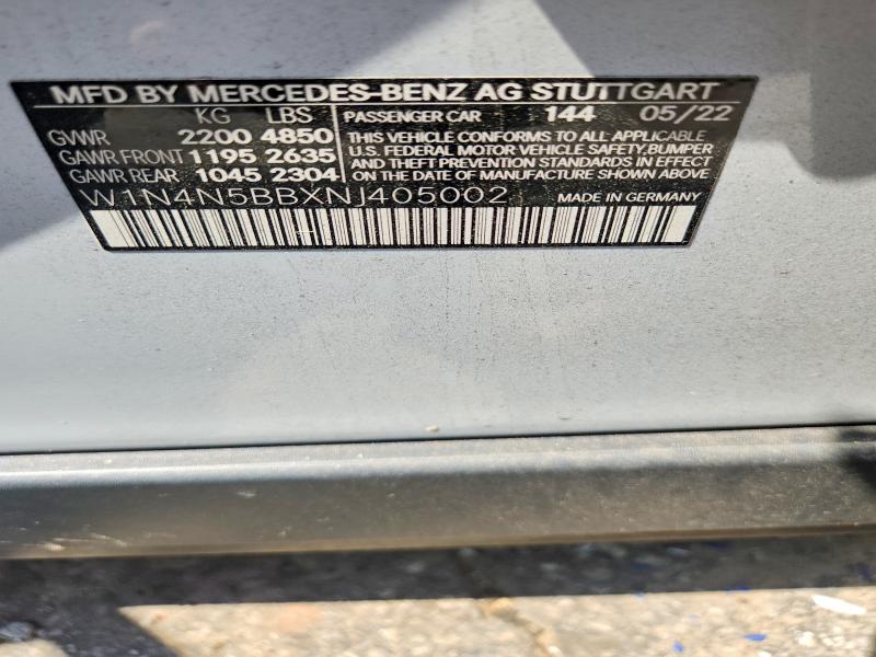 Aukcja sprzedaży 2022 Mercedes-benz Gla, vin: W1N4N5BBXNJ405002, numer aukcji: 58719436