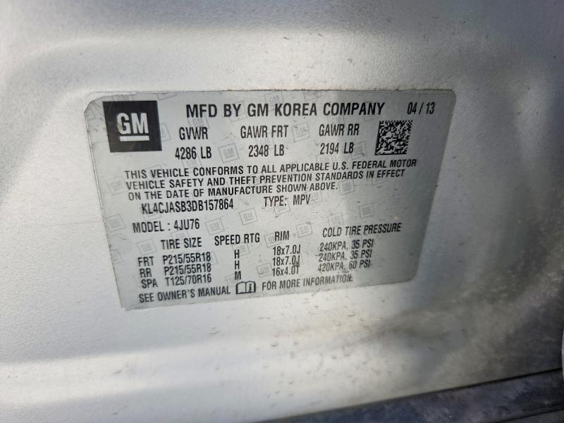 Aukcja sprzedaży 2013 Buick Encore, vin: KL4CJASB3DB157864, numer aukcji: 61718916