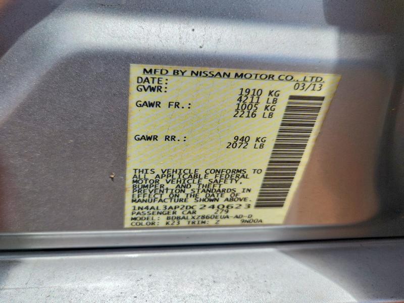 Aukcja sprzedaży 2013 Nissan Altima, vin: 1N4AL3AP2DC240623, numer aukcji: 60899286