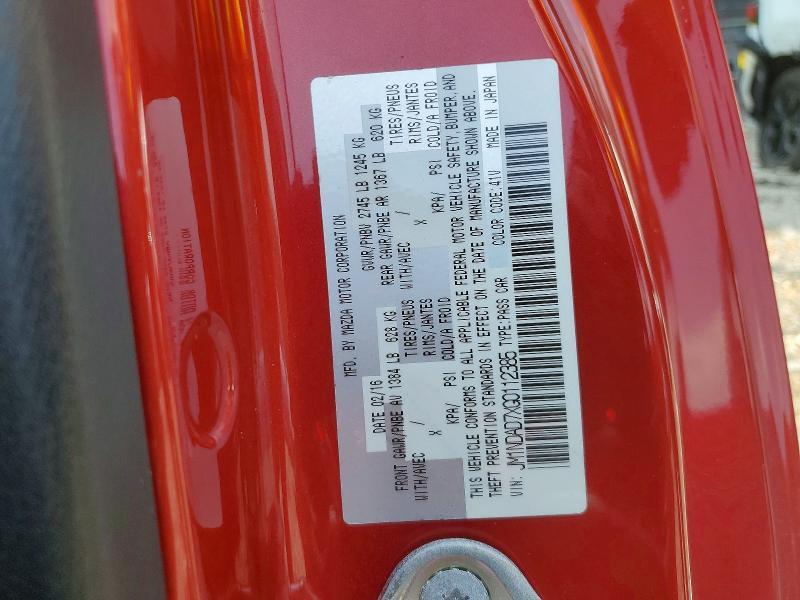 Aukcja sprzedaży 2016 Mazda Mx-5 Miata, vin: JM1NDAD7XG0112385, numer aukcji: 61086716