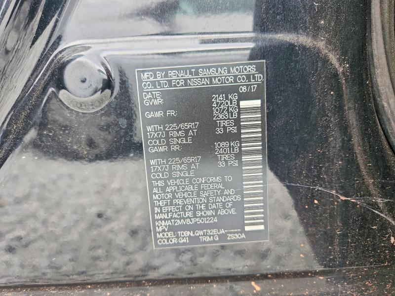Aukcja sprzedaży 2018 Nissan Rogue, vin: KNMAT2MV8JP501224, numer aukcji: 61920096