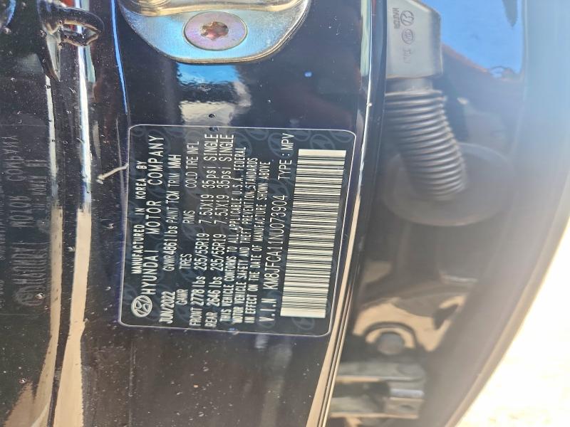 2022 Hyundai Tucson მანქანა იყიდება აუქციონზე, vin: KM8JFCA11NU073904, აუქციონის ნომერი: 60398846