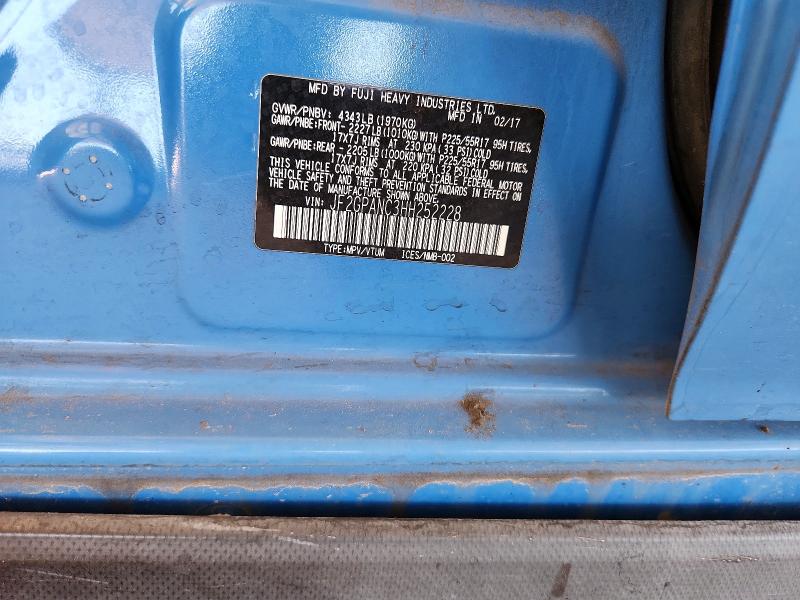 Aukcja sprzedaży 2017 Subaru Crosstrek, vin: JF2GPANC3HH252228, numer aukcji: 59914706