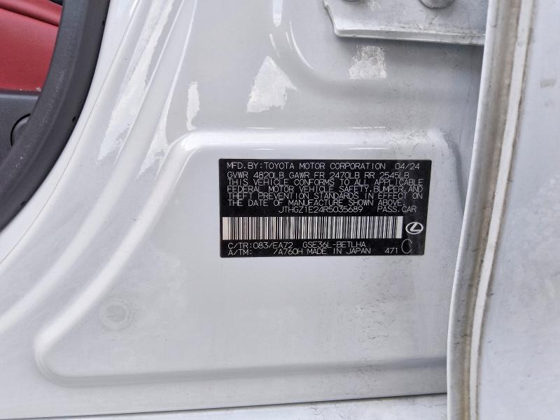 2024 Lexus Is 350 მანქანა იყიდება აუქციონზე, vin: JTHGZ1E24R5035689, აუქციონის ნომერი: 58904096