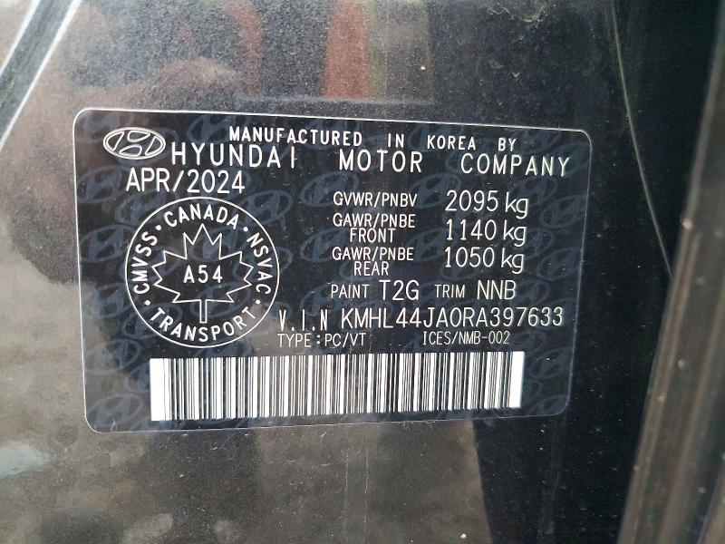 Aukcja sprzedaży 2024 Hyundai Sonata, vin: KMHL44JA0RA397633, numer aukcji: 62689616