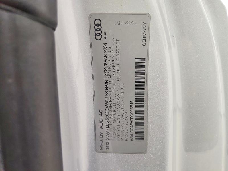 Aukcja sprzedaży 2013 Audi S5, vin: WAUCGAFH0DN013915, numer aukcji: 85982615
