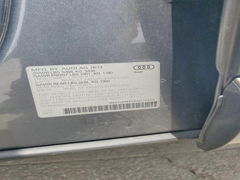 Продажа на аукционе авто 2014 Audi Q5, vin: WA1LFAFP2EA014242, номер лота: 61696356