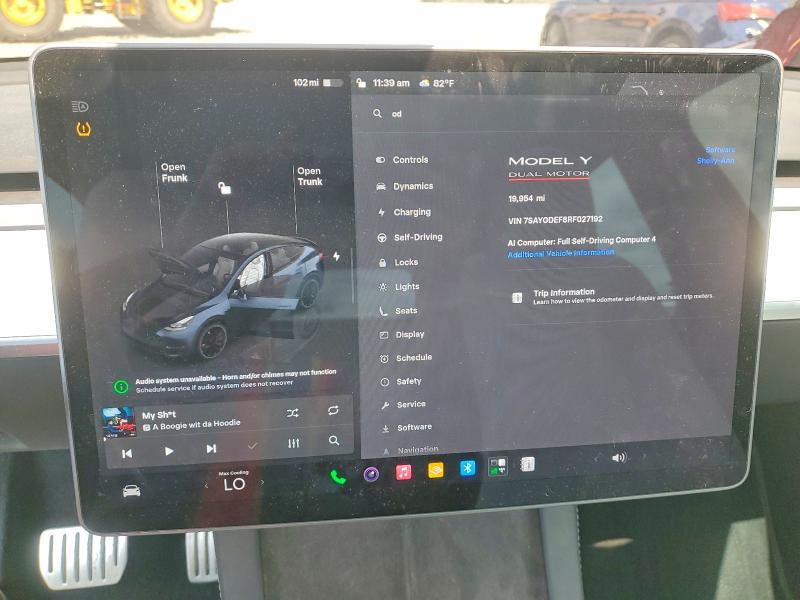 Продаж на аукціоні авто 2024 Tesla Model Y, vin: 7SAYGDEF8RF027192, номер лоту: 62225756