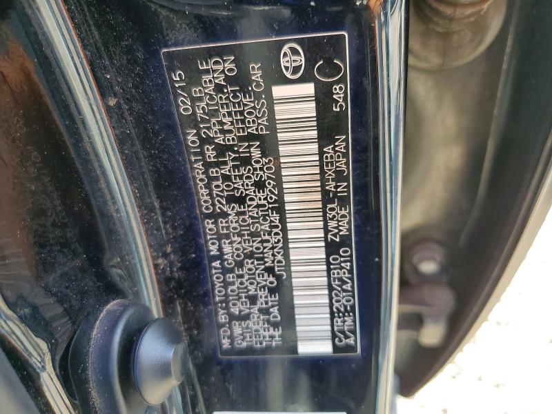 Aukcja sprzedaży 2015 Toyota Prius, vin: JTDKN3DU4F1929703, numer aukcji: 63246476