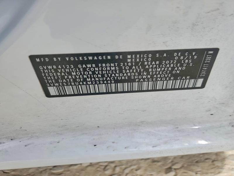 Aukcja sprzedaży 2019 Volkswagen Jetta, vin: 3VWE57BU4KM239449, numer aukcji: 61761606