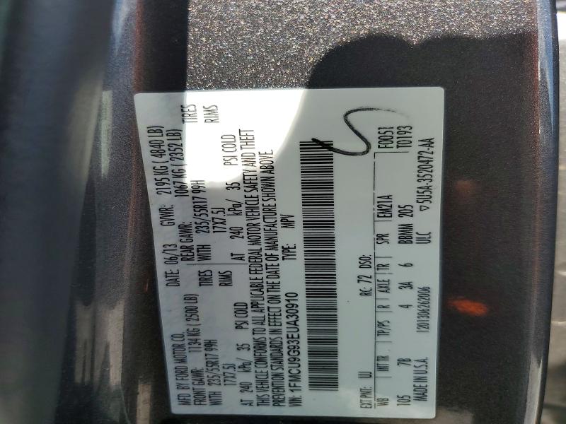 Aukcja sprzedaży 2014 Ford Escape, vin: 1FMCU9G93EUA30910, numer aukcji: 61575556