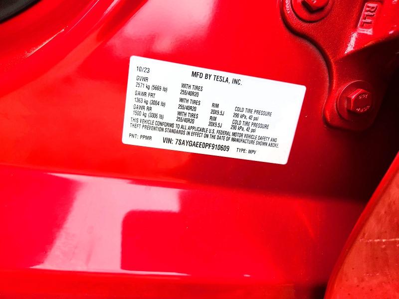 2023 Tesla Model Y მანქანა იყიდება აუქციონზე, vin: 7SAYGAEE0PF910609, აუქციონის ნომერი: 60553366