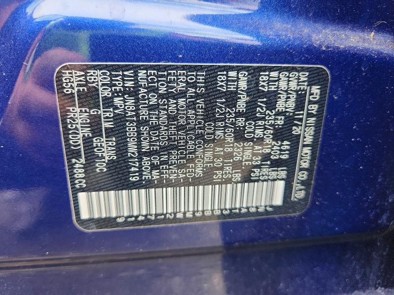 Продаж на аукціоні авто 2021 Nissan Rogue, vin: JN8AT3BB9MW217419, номер лоту: 60671346