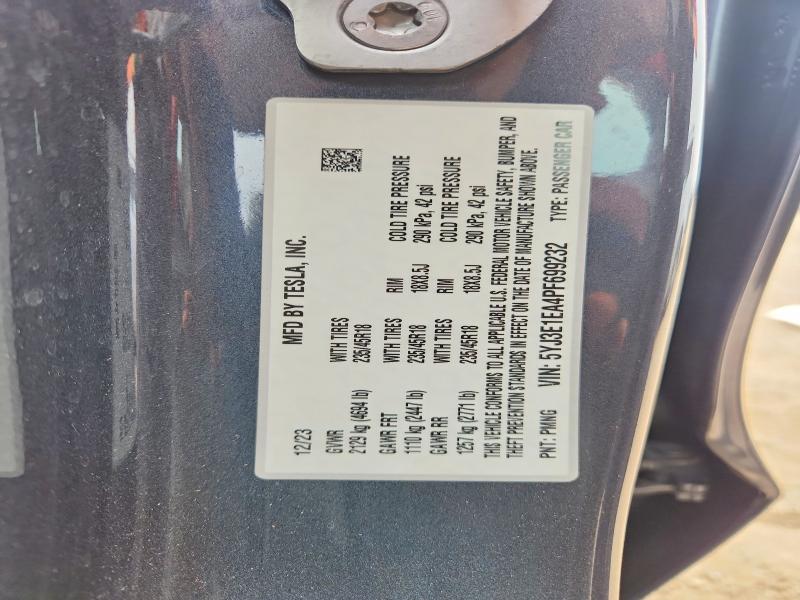 Aukcja sprzedaży 2023 Tesla Model 3, vin: 5YJ3E1EA4PF699232, numer aukcji: 61755486