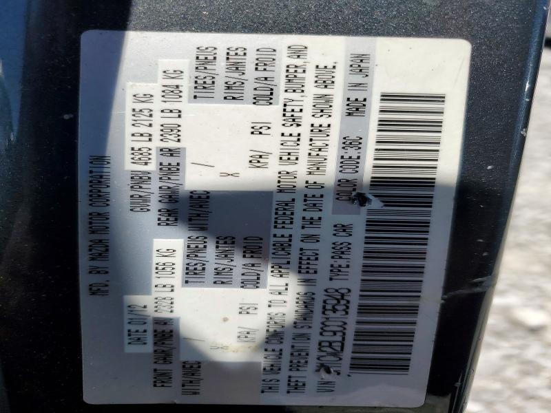 61020046 :رقم المزاد ، JM1CW2BL9C0135948 vin ، 2012 Mazda 5 مزاد بيع