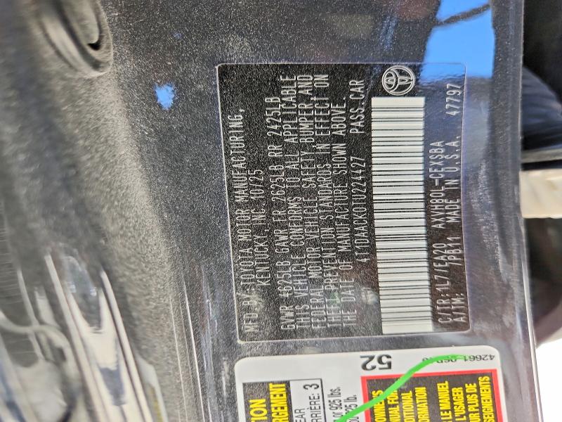 59067546 :رقم المزاد ، 4T1DAACK0TU224427 vin ، 2026 Toyota Camry مزاد بيع