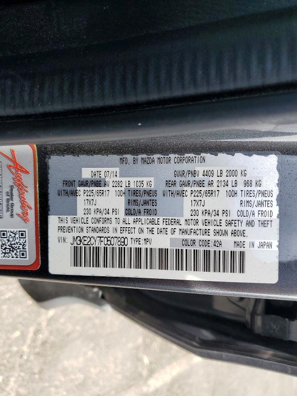 Aukcja sprzedaży 2015 Mazda Cx-5, vin: JM3KE2CY7F0507890, numer aukcji: 61883066