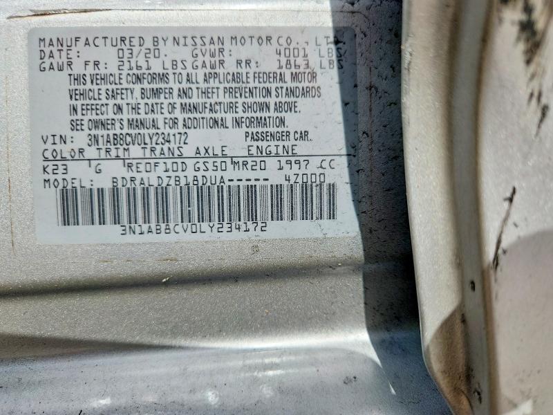 Продаж на аукціоні авто 2020 Nissan Sentra, vin: 3N1AB8CV0LY234172, номер лоту: 60741666