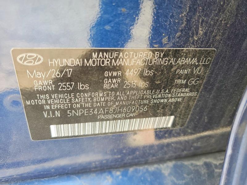 Aukcja sprzedaży 2018 Hyundai Sonata, vin: 5NPE34AF8JH609056, numer aukcji: 59728756