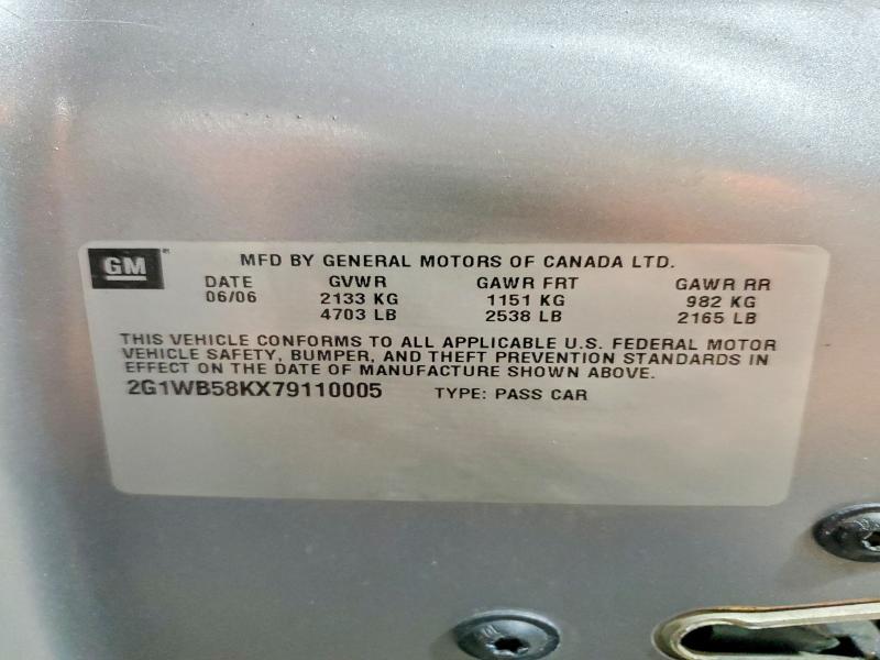 Aukcja sprzedaży 2007 Chevrolet Impala, vin: 2G1WB58KX79110005, numer aukcji: 61048086
