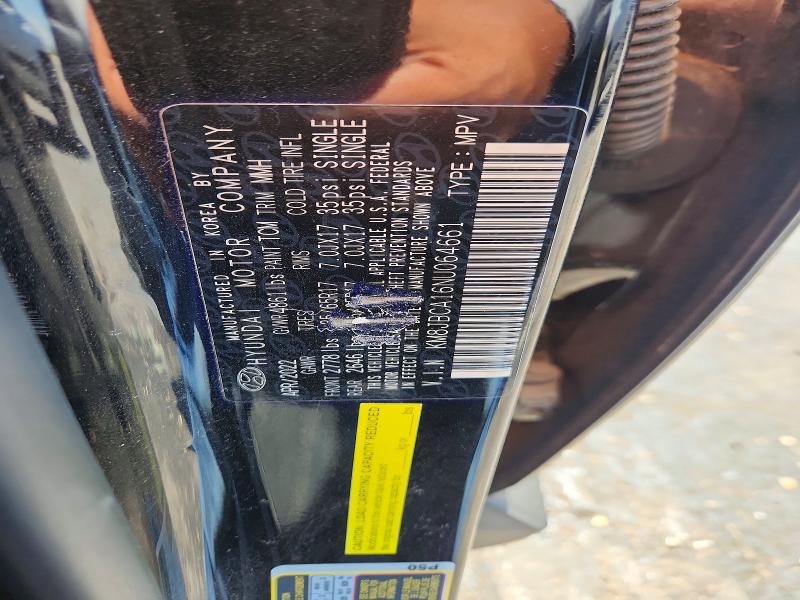 Продаж на аукціоні авто 2022 Hyundai Tucson, vin: KM8JBCA16NU064661, номер лоту: 60202446
