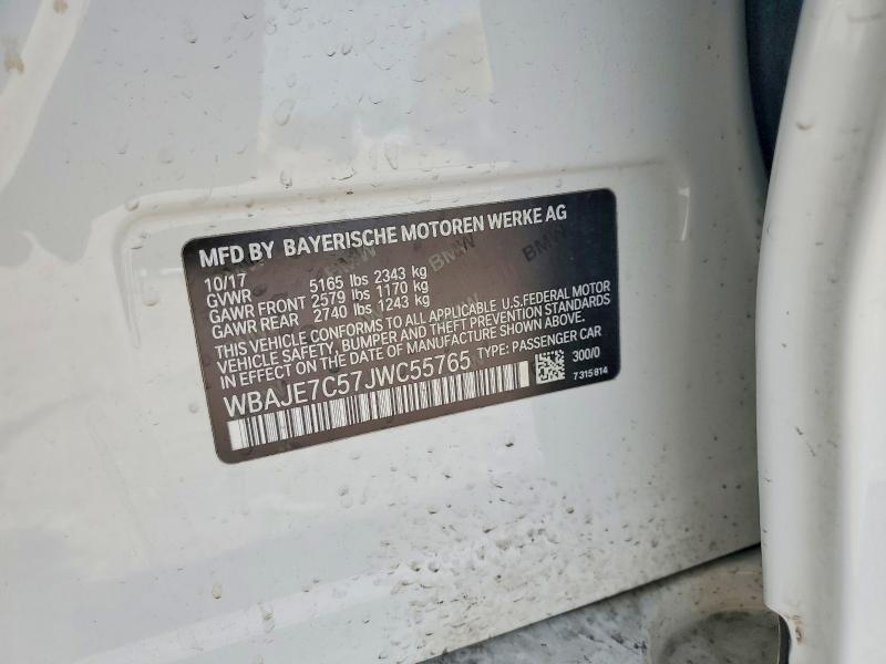 Aukcja sprzedaży 2018 Bmw 540, vin: WBAJE7C57JWC55765, numer aukcji: 59269336