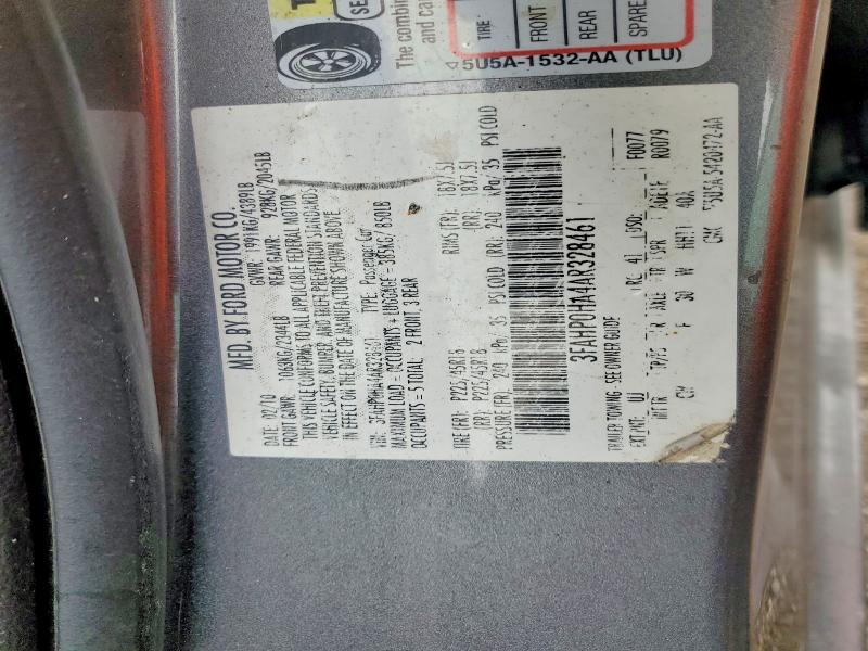 Aukcja sprzedaży 2010 Ford Fusion, vin: 3FAHP0HA4AR328461, numer aukcji: 62856286
