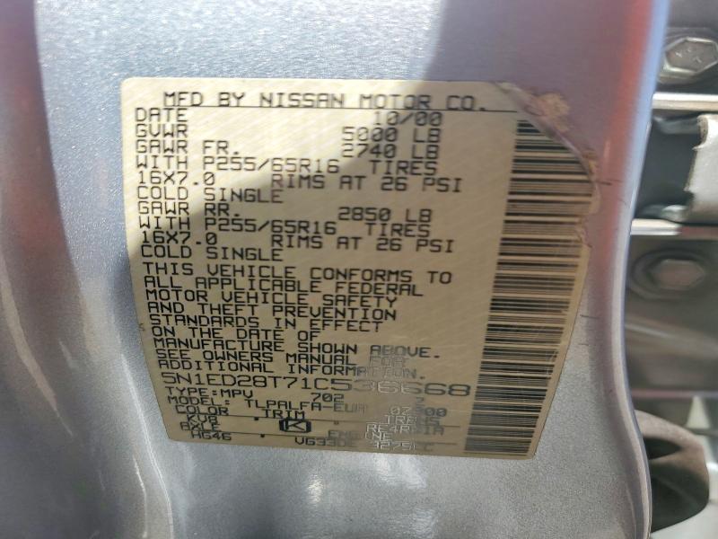 59651916 :رقم المزاد ، 5N1ED28T71C536668 vin ، 2001 Nissan Xterra مزاد بيع