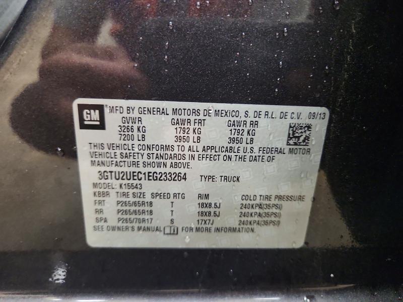 2014 Gmc Sierra მანქანა იყიდება აუქციონზე, vin: 3GTU2UEC1EG233264, აუქციონის ნომერი: 60215176