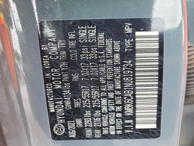 2022 Hyundai Kona მანქანა იყიდება აუქციონზე, vin: KM8K6CAB1NU819734, აუქციონის ნომერი: 60160316