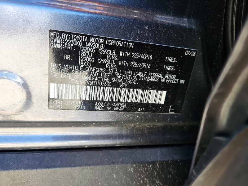 59993796 :رقم المزاد ، JTMB6RFV5PD107630 vin ، 2023 Toyota Rav4 مزاد بيع