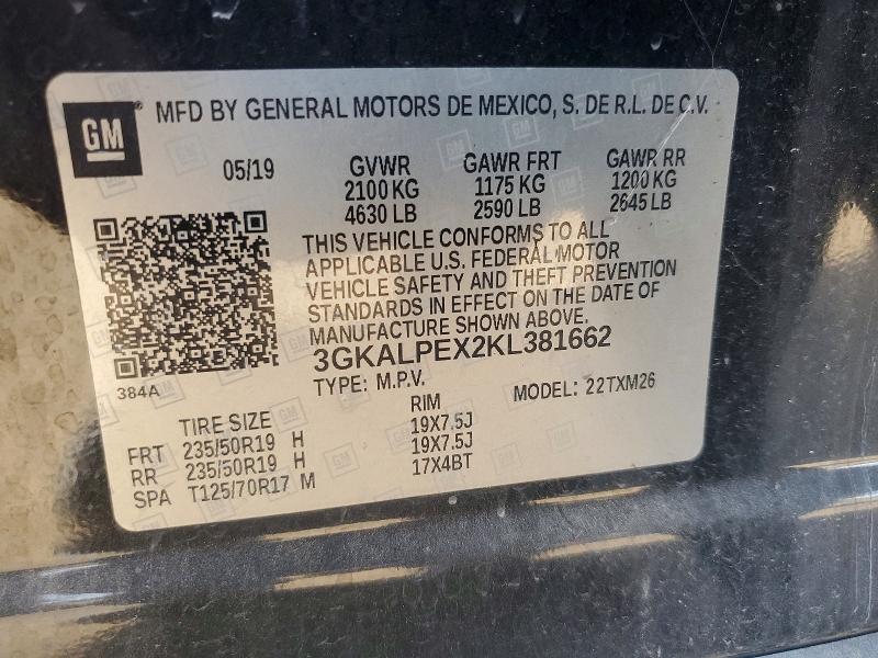 Продажа на аукционе авто 2019 Gmc Terrain, vin: 3GKALPEX2KL381662, номер лота: 62260966