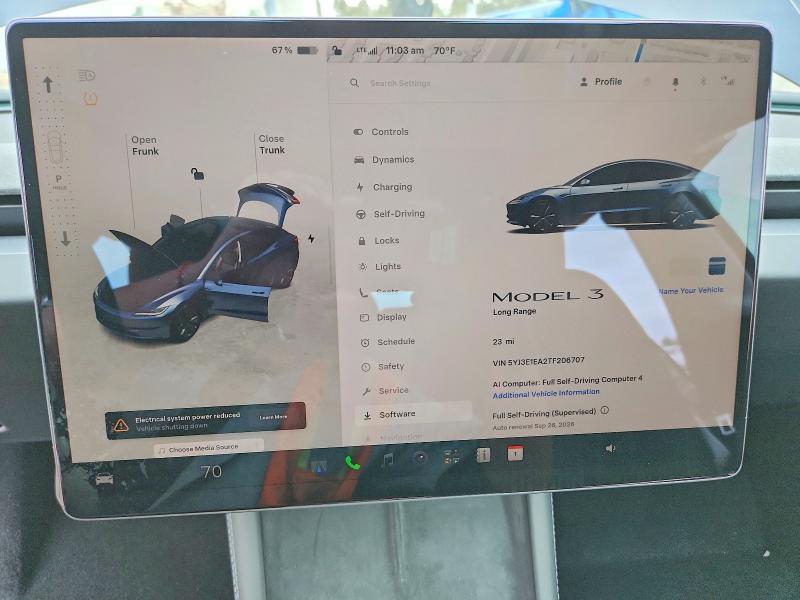 Продажа на аукционе авто 2026 Tesla Model 3, vin: 5YJ3E1EA2TF206707, номер лота: 59694626