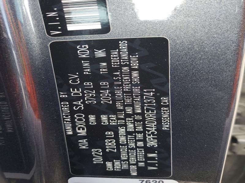 62996736 :رقم المزاد ، 3KPF54ADXRE713741 vin ، 2024 Kia Forte مزاد بيع
