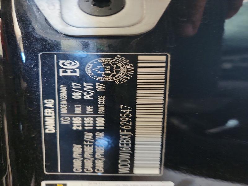 2018 Mercedes-benz C მანქანა იყიდება აუქციონზე, vin: WDDWJ6EBXJF629547, აუქციონის ნომერი: 59353616